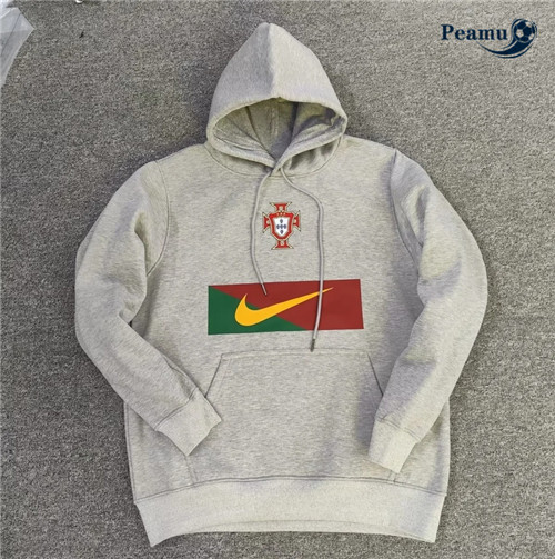 Maillot Foot Sweatshirt à capuche Portugal Gris 2022-2023 peamu 649