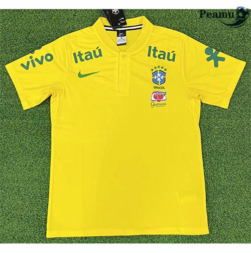 Peamu - Maillot foot Brésil Entrainement Jaune 2022-2023
