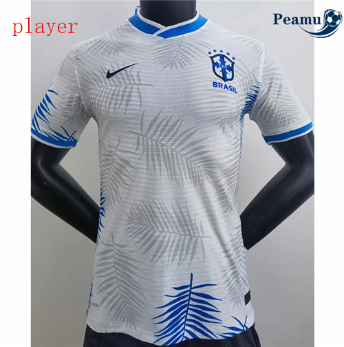 Peamu - Maillot foot Brésil Player Version Blanc 2022-2023