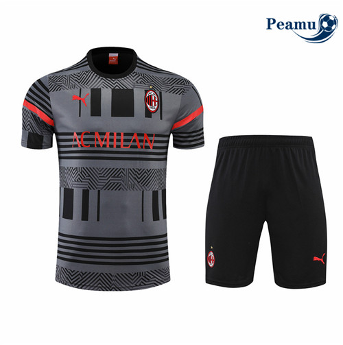 Peamu - Maillot Kit Entrainement Foot AC Milan + Short 2022-2023 pfr507