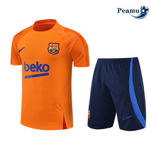 Peamu - Maillot Kit Entrainement Foot Barcelone + Short 2022-2023 pfr428
