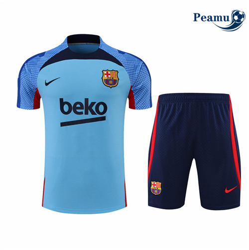Peamu - Maillot Kit Entrainement Foot Barcelone + Short 2022-2023 pfr429
