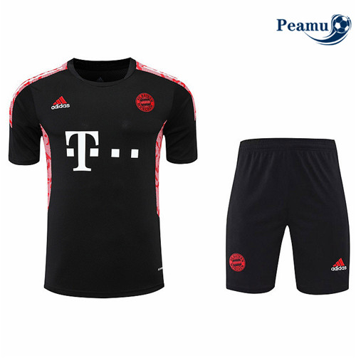 Peamu - Maillot Kit Entrainement Foot Bayern Munich + Short Noir 2022-2023 pfr409