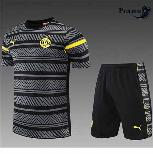 Peamu - Maillot Kit Entrainement Foot Borussia Dortmund + Short 2022-2023 pfr418
