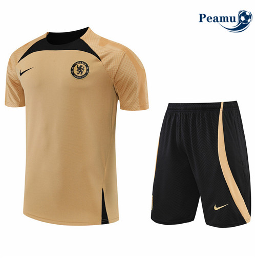 Peamu - Maillot Kit Entrainement Foot Chelsea + Short 2022-2023 pfr473