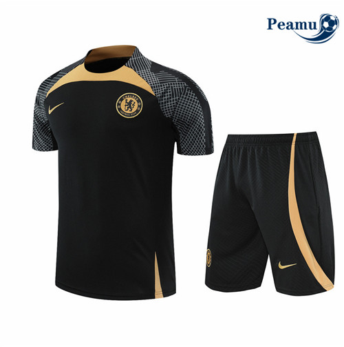 Peamu - Maillot Kit Entrainement Foot Chelsea + Short 2022-2023 pfr474