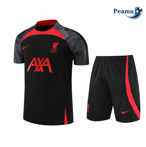 Peamu - Maillot Kit Entrainement Foot Liverpool + Short 2022-2023 pfr480