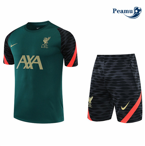 Peamu - Maillot Kit Entrainement Foot Liverpool + Short 2022-2023 pfr481