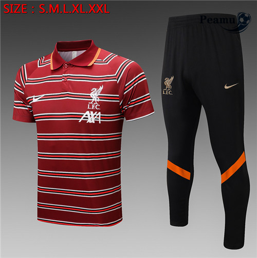 Peamu - Maillot Kit Entrainement Foot Liverpool + Pantalon 2022-2023 pfr485