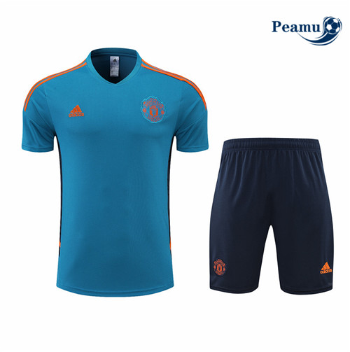 Peamu - Maillot Kit Entrainement Foot Manchester United + Short 2022-2023 pfr497