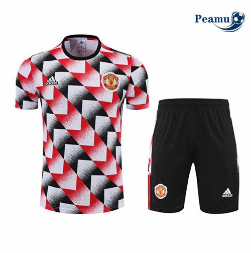 Peamu - Maillot Kit Entrainement Foot Manchester United + Short 2022-2023 pfr498