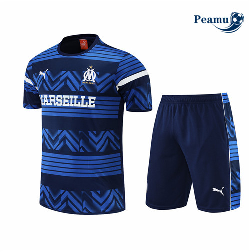 Peamu - Maillot Kit Entrainement Foot Marseille + Short 2022-2023 pfr440