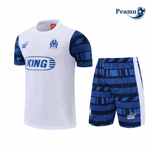 Peamu - Maillot Kit Entrainement Foot Marseille + Short 2022-2023 pfr441