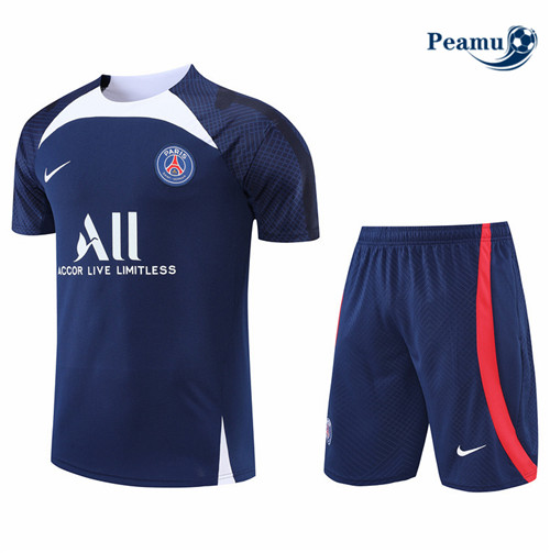 Peamu - Maillot Kit Entrainement Foot Paris PSG + Short 2022-2023 pfr456