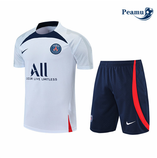 Peamu - Maillot Kit Entrainement Foot Paris PSG + Short 2022-2023 pfr457