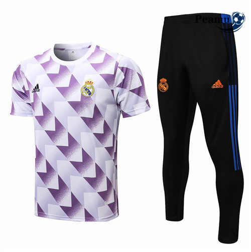 Peamu - Maillot Kit Entrainement Foot Real Madrid + Pantalon 2022-2023 pfr438