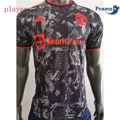 Peamu - Maillot foot Manchester United Player Version Special edition Noir 2022-2023