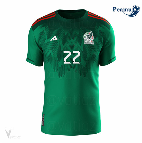 Peamu - Maillot foot Mexique Vert 2022-2023
