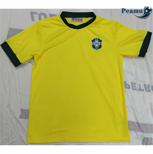 Peamu - Maillot foot Retro Brésil Domicile 1970