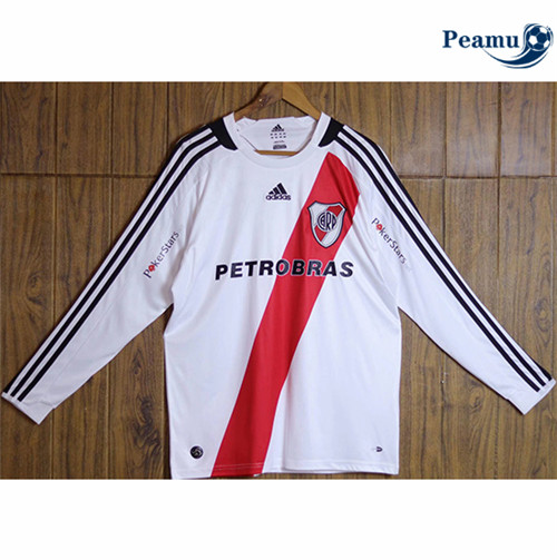 Peamu - Maillot foot Retro River Plate Domicile Manche Longue 2009