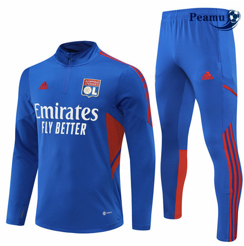 Peamu - Maillot Survetement Foot Lyon Bleu 2022-2023 pfr330