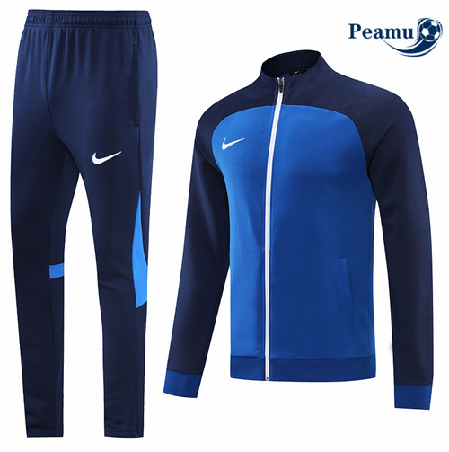 Peamu - Maillot Veste Survetement Foot Nike Bleu 2022-2023 pfr309