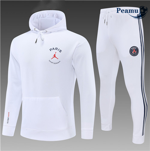 Peamu - Maillot Survetement Foot Paris PSG Enfant à capuche Noir 2022-2023 pfr370