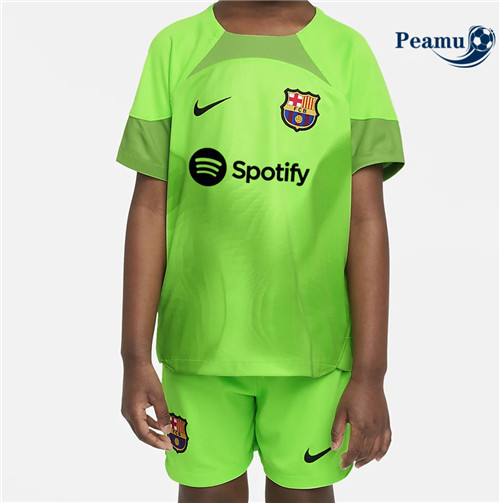 peamu.fr - Maillot foot Barcelone Enfant Gardien De But Vert 2022-2023 F045