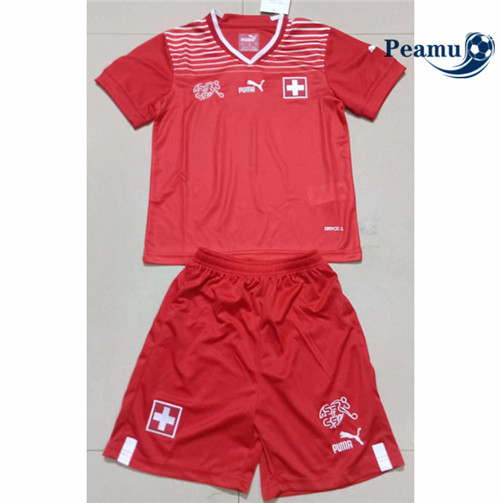 peamu.fr - Maillot foot Suisse Enfant Domicile 2022-2023 F090