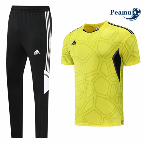 peamu.fr - Maillot foot Kit Entrainement Foot Adidas + Pantalon Jaune 2022-2023 F110