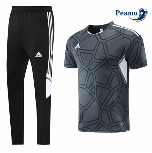 peamu.fr - Maillot foot Kit Entrainement Foot Adidas + Pantalon Gris 2022-2023 F111