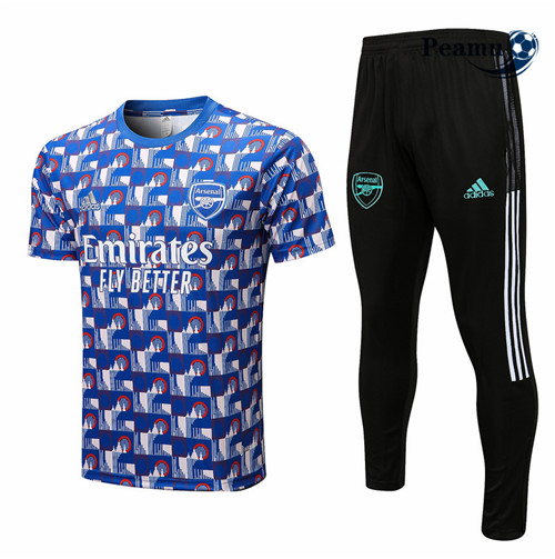 peamu.fr - Maillot foot Kit Entrainement Foot Arsenal + Pantalon Bleu 2022-2023 F105