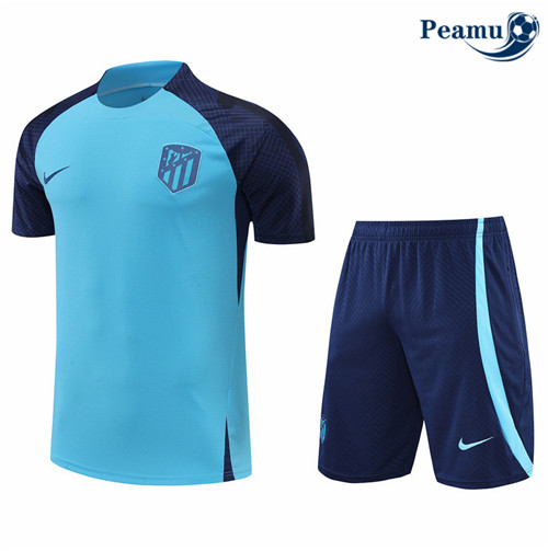 peamu.fr - Maillot foot Kit Entrainement Foot Atletico Madrid + Pantalon Bleu 2022-2023 F106