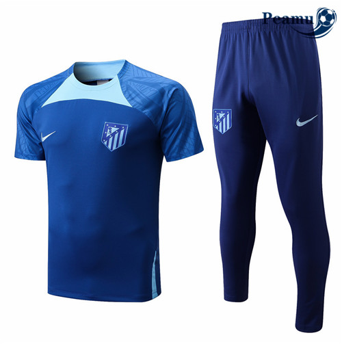 peamu.fr - Maillot foot Kit Entrainement Foot Atletico Madrid + Pantalon Bleu 2022-2023 F107