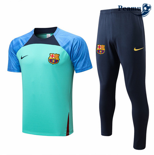 peamu.fr - Maillot foot Kit Entrainement Foot Barcelone + Pantalon Bleu 2022-2023 F127