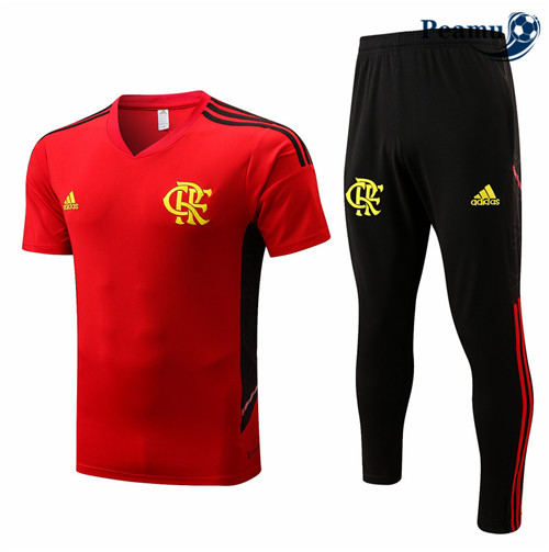peamu.fr - Maillot foot Kit Entrainement Foot Flamengo + Pantalon Rouge 2022-2023 F138