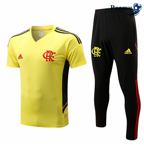 peamu.fr - Maillot foot Kit Entrainement Foot Flamengo + Pantalon Jaune 2022-2023 F139