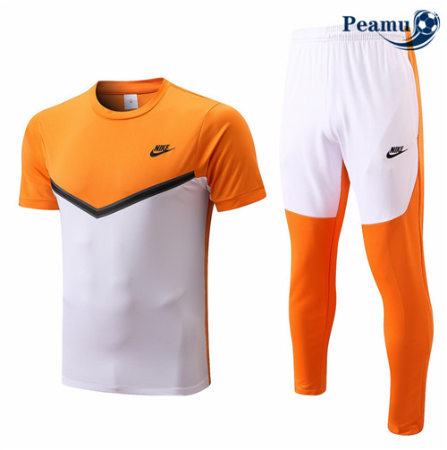 peamu.fr - Maillot foot Kit Entrainement Foot Nike + Pantalon Orange 2022-2023 F116