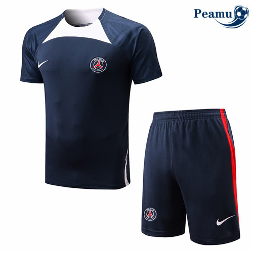peamu.fr - Maillot foot Kit Entrainement Foot Paris PSG + Pantalon Bleu 2022-2023 F166