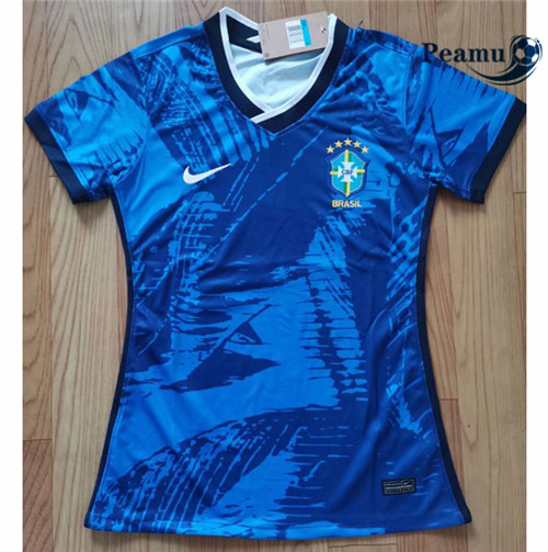 peamu.fr - Maillot foot Brésil Femme Bleu 2022-2023 F256