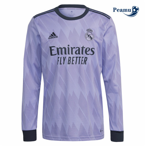 peamu.fr - Maillot foot Real Madrid Exterieur Manche Longue 2022-2023 F416
