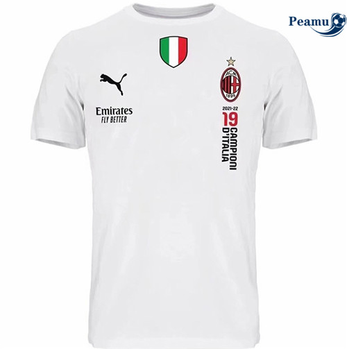 peamu.fr - Maillot foot AC Milan T-shirt Blanc 2022-2023 F516