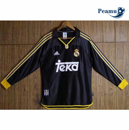 peamu.fr - Maillot foot Retro Real Madrid Exterieur Manche Longue 1998-2000 F581