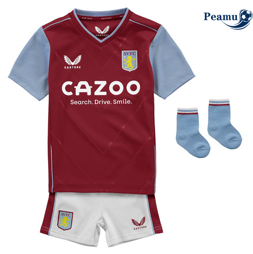 Peamu - Maillot foot p025 Aston Villa Enfant Domicile 2022-2023