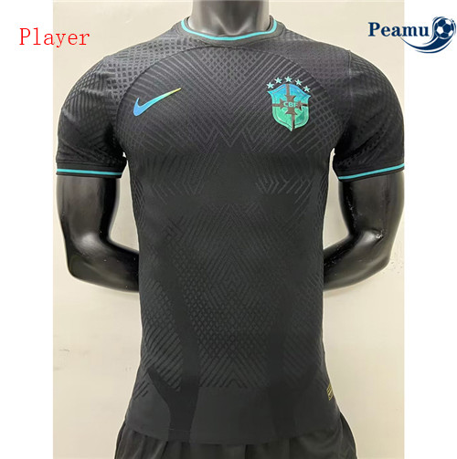 Peamu - Maillot foot p109 Brésil Player Version Noir 2022-2023
