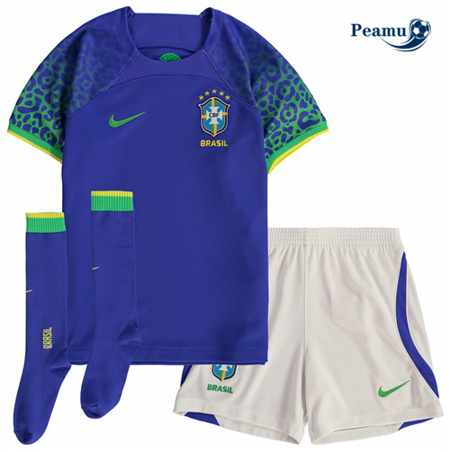 Peamu - Maillot foot p081 Brésil Enfant Exterieur 2022-2023