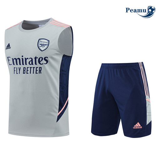 Peamu - Maillot Kit Entrainement Foot Arsenal Debardeur + Pantalon 2022-2023