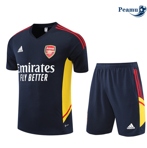 Peamu - Maillot Kit Entrainement Foot Arsenal + Pantalon Bleu Marine 2022-2023