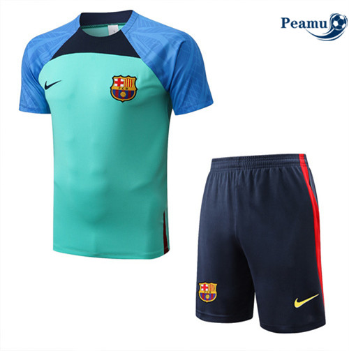 Peamu - Maillot Kit Entrainement Foot Barcelone + Pantalon Bleu 2022-2023