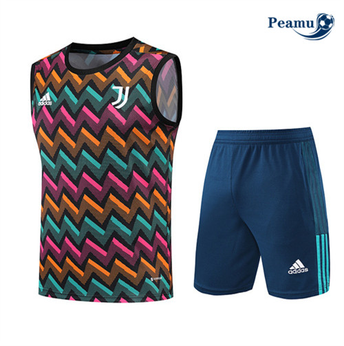 Peamu - Maillot Kit Entrainement Foot Juventus Debardeur + Pantalon 2022-2023